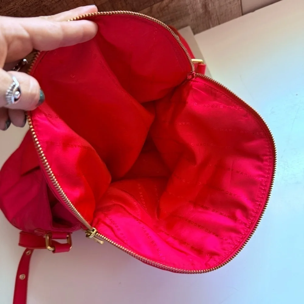 Marc By Marc Jacobs Large Pink Nylon Crossbody Bag